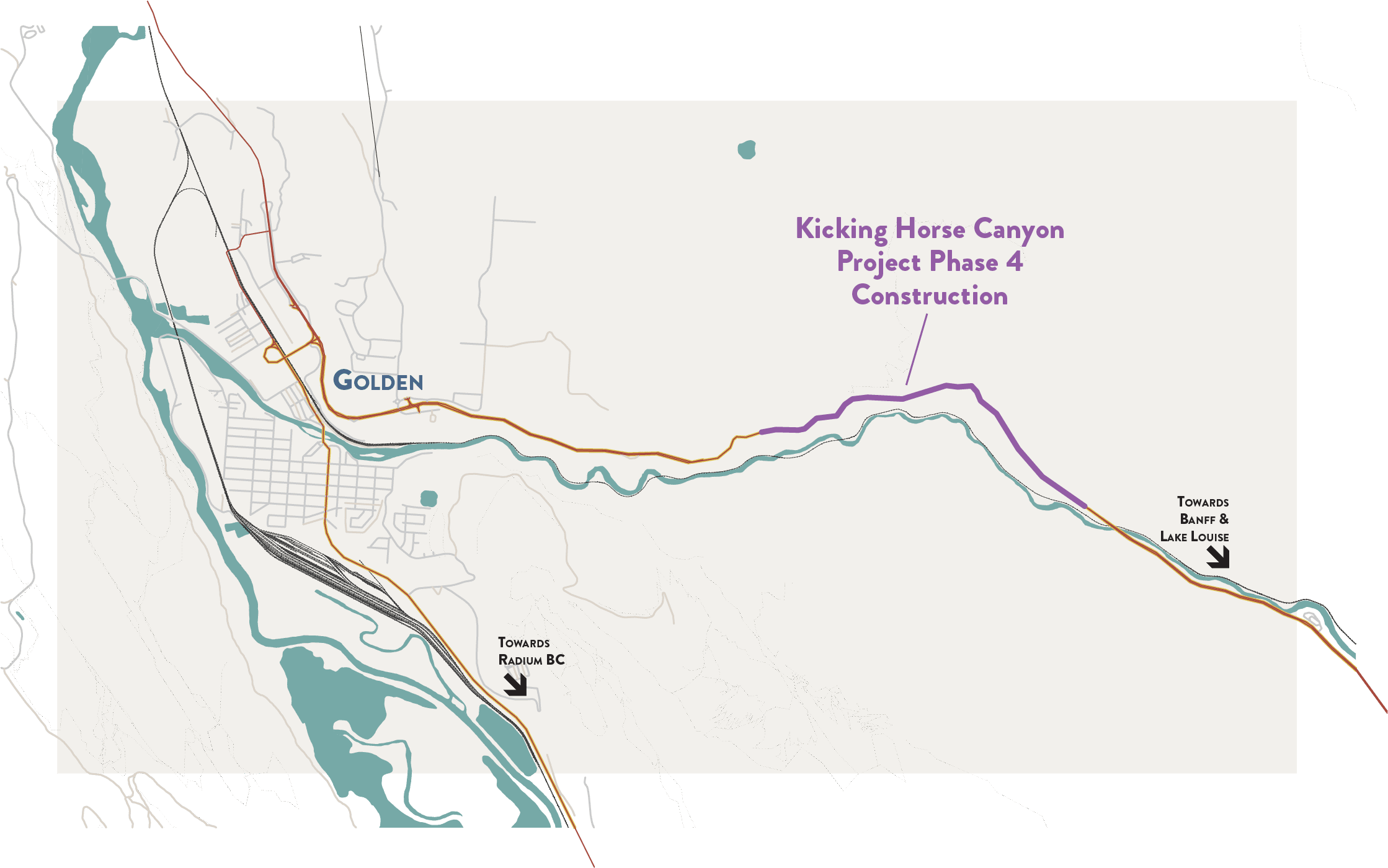 Bc Road Construction Map Kicking Horse Canyon Construction | Tour The Triangle